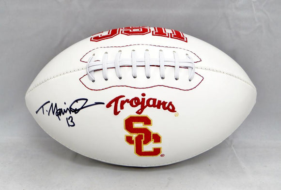 Todd Marinovich Autographed USC Trojans Logo Football- JSA Witnessed Auth