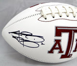 Johnny Manziel Autographed Texas A&M Aggies Logo Football W/ Heisman- JSA W Auth