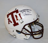 Johnny Manziel Heisman Autographed Texas A&M Aggies White F/S Helmet- JSA W Auth