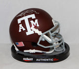 Johnny Manziel Signed Texas A&M Aggies Maroon Mini Helmet W/ HT- JSA W Auth *S