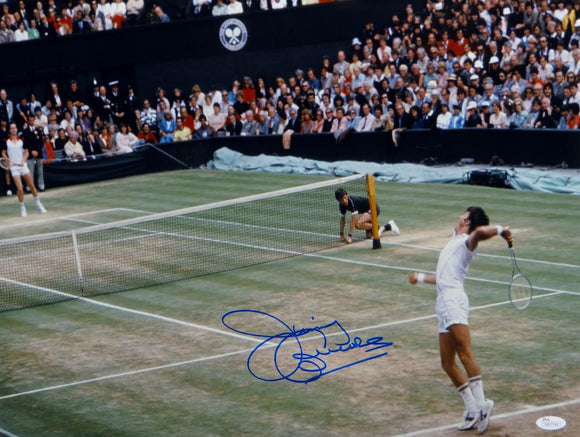 Jimmy Connors Autographed 16x20 About To Hit Photo- JSA Witnessed Auth