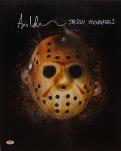 Ari Lehman Jason Voorhees Signed 16x20 Friday The 13th Mask Photo- PSA/DNA Auth