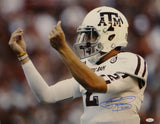 Johnny Manziel Autographed Texas A&M 16x20 Money Sign Photo W/ HT- JSA W Auth