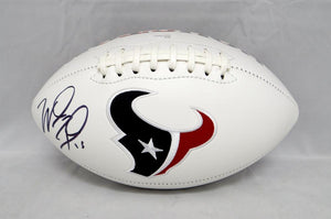 Will Fuller Autographed Houston Texans Logo Football- JSA Witnessed Auth
