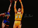 Jerry West Autographed Los Angeles Lakers 16x20 Shooting P.F. Photo-PSA/DNA Auth