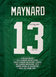 Don Maynard Autographed Green Pro Style Stat Jersey With HOF- JSA Witnessed Auth