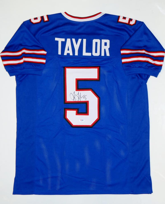 Tyrod Taylor Autographed Blue Pro Style Jersey-  PSA/DNA Authenticated