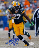 Eddie Lacy Autographed Green Bay Packers 8x10 Running In Snow Photo- JSA W Auth
