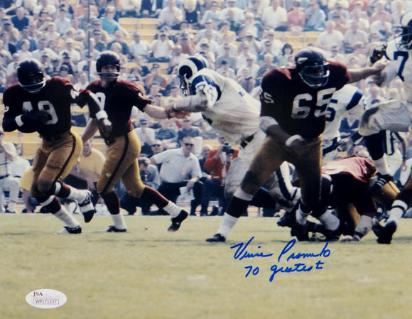 Vince Promuto Signed Redskins 8x10 Against Colts Photo W/ 70 Greatest-JSA W Auth