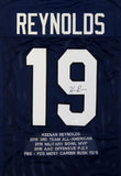 Keenan Reynolds Autographed Navy Blue College Style Stat Jersey- JSA W Auth