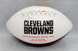 Corey Coleman Autographed Cleveland Browns Logo Football- JSA Witnessed Auth