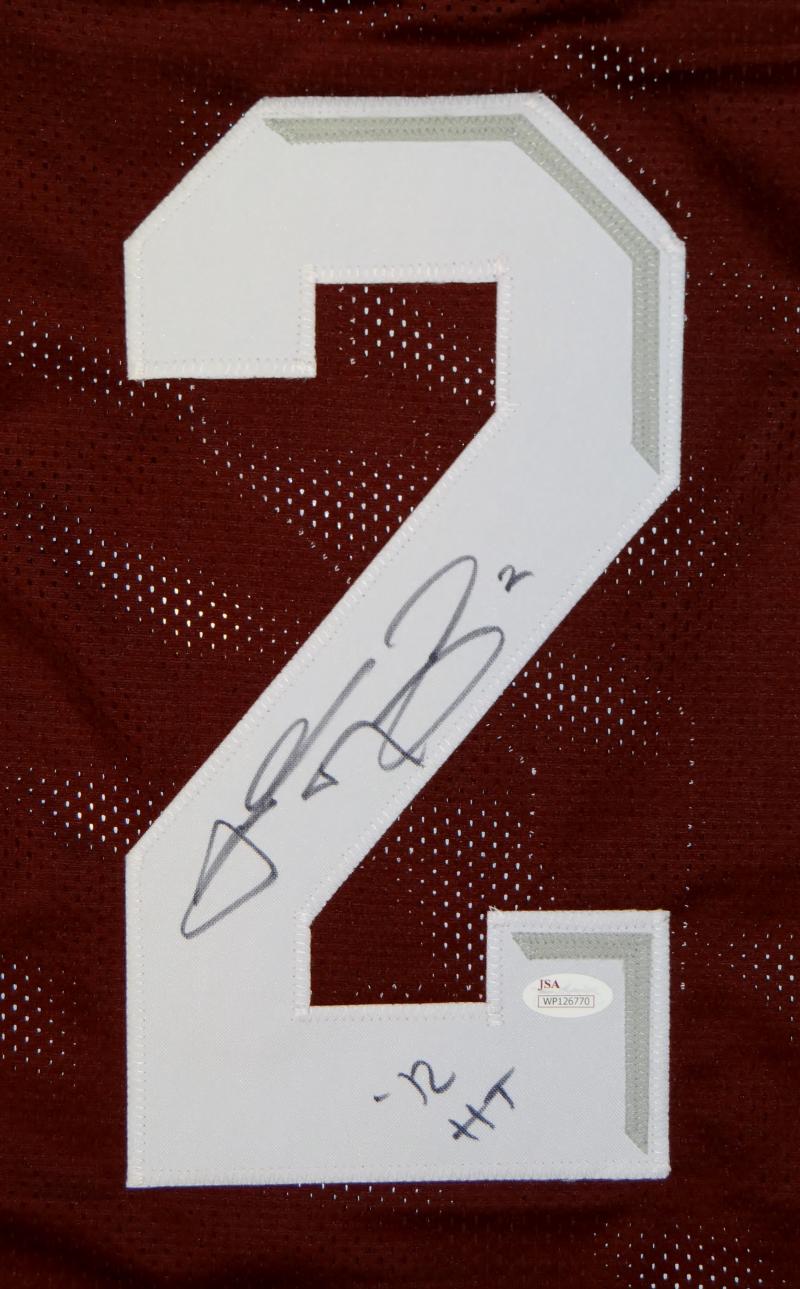 Johnny Manziel Signed Maroon Custom College Football Jersey