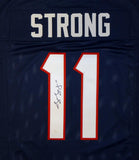 Jaelen Strong Autographed Blue Pro Style Jersey- JSA Witnessed Authenticated