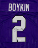 Trevone Boykin Autographed Purple College Style Jersey- JSA Witnessed Auth