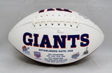 Y.A. Tittle Autographed New York Giants Logo Football with JSA Witnessed Auth