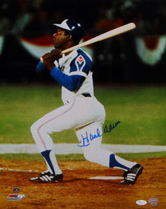 Hank Aaron Autographed Atlanta Braves 16x20 Batting PF Photo- JSA Authenticated