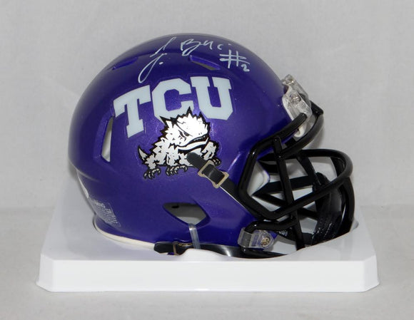 Trevone Boykin Autographed TCU Horned Frogs Speed Mini Helmet- JSA W Auth