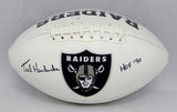 Ted Hendricks Autographed Oakland Raiders Logo Football With HOF- JSA W Auth