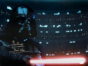 David Prowse Autographed Darth Vader 16x20 Dark Close Up Photo- JSA W Auth