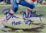 Bruce Matthews Autographed Houston Oilers Goal Line Art Card W/ HOF- JSA W Auth