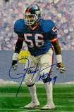 Lawrence Taylor Autographed New York Giants Goal Line Art Card W/ HOF-JSA W Auth