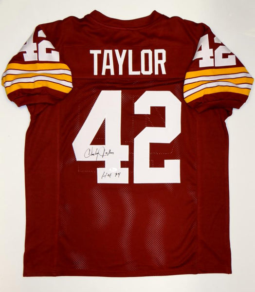 CHARLEY TAYLOR SIGNED WASHINGTON REDSKINS JERSEY JSA