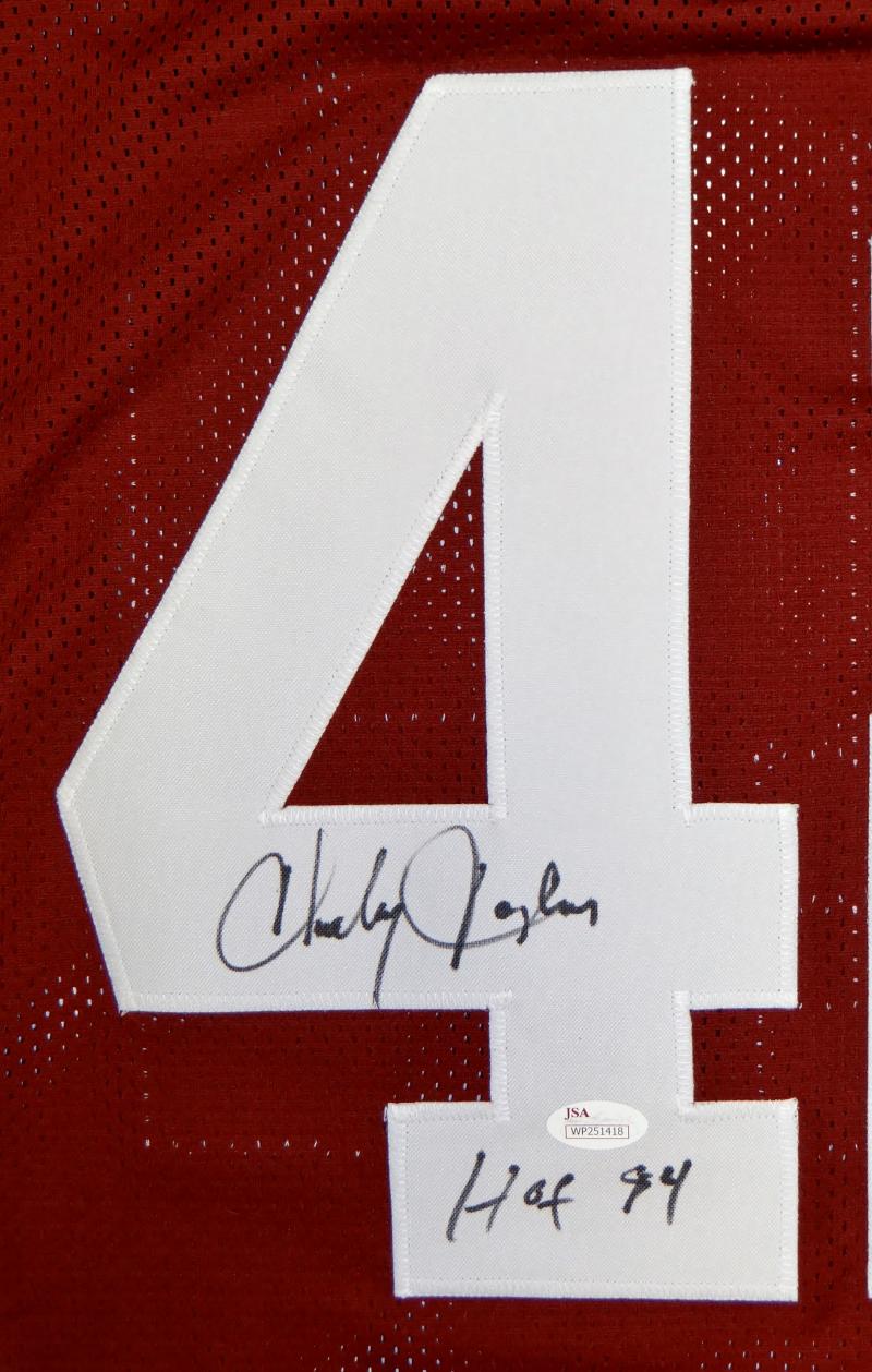 CHARLEY TAYLOR SIGNED WASHINGTON REDSKINS JERSEY JSA