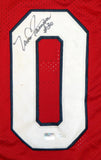 Mosi Tatupu Autographed Red Pro Style Jersey- JSA Authenticated