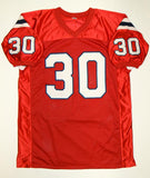 Mosi Tatupu Autographed Red Pro Style Jersey- JSA Authenticated