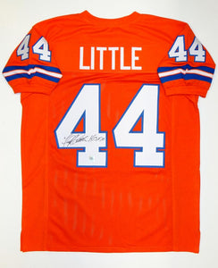 Floyd Little Autographed Orange Pro Style Jersey With HOF-The Jersey Source Auth