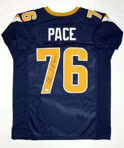 Orlando Pace Autographed Navy Blue Pro Style Jersey With HOF- JSA Witnessed Auth