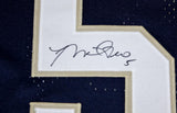 Manti Te'o Autographed Navy Blue College Style Stat Jersey- JSA W Authenticated