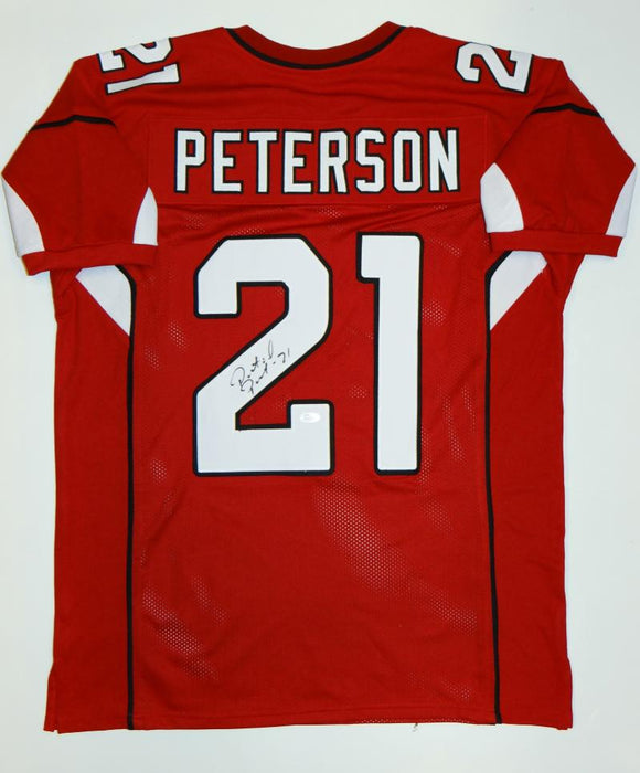 Patrick Peterson Autographed Red Pro Style Jersey- JSA Witnessed Authenticated