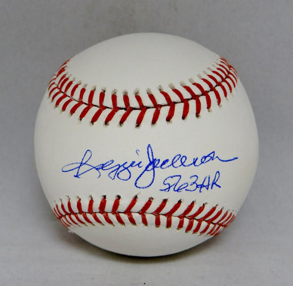 Reggie Jackson Autographed Rawlings OML Baseball With 563 HR- JSA W Auth