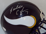 Randall Cunningham Autographed Minnesota Vikings Mini Helmet- JSA W Auth