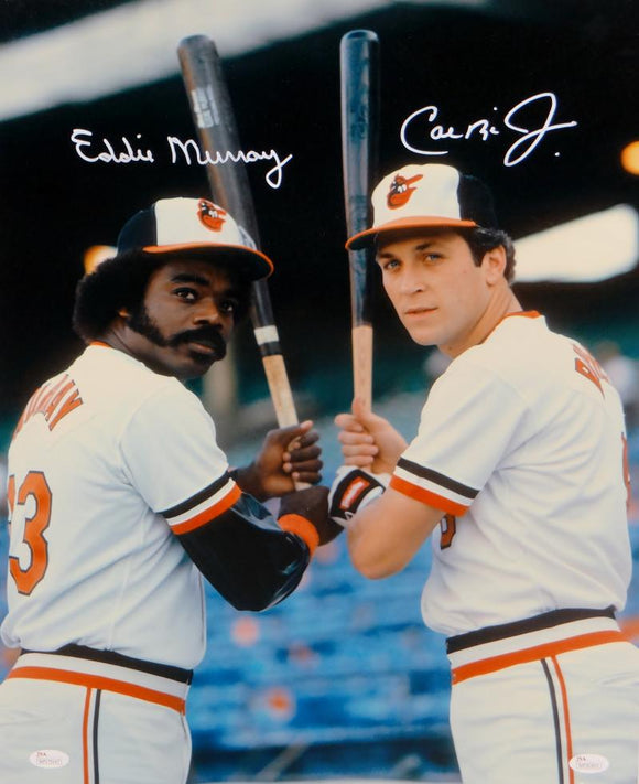 Cal Ripken Jr Eddie Murray Autographed Baltimore Orioles 16x20 Photo- JSA W Auth