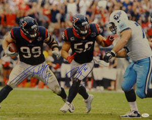 JJ Watt Brian Cushing Autographed Texans 16x20 Against Titans Photo- JSA W Auth Image 1