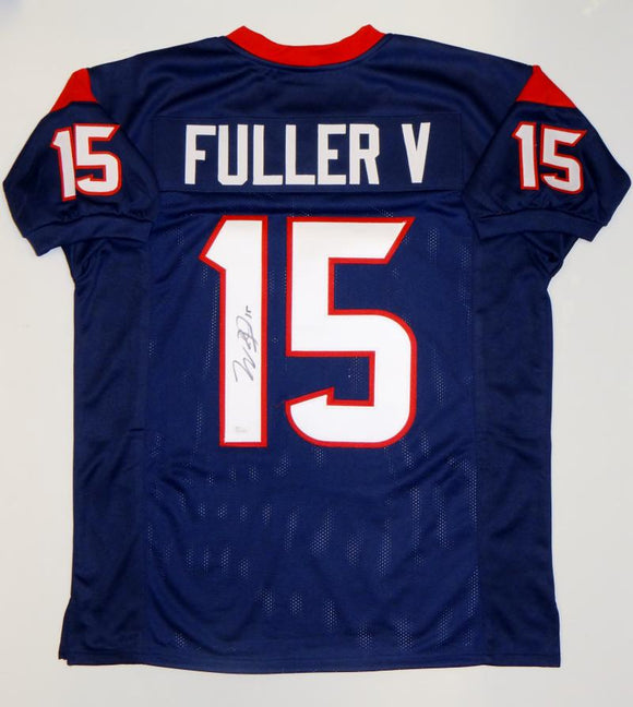 Will Fuller V Autographed Blue Pro Style Jersey- JSA Witnessed Authenticated *1