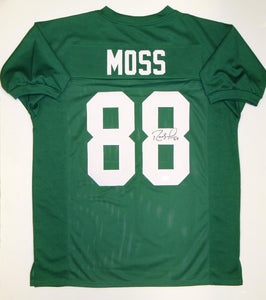 Randy Moss Autographed Green College Style Jersey- JSA Witnessed Auth – The  Jersey Source