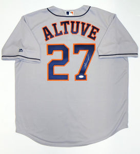 Jose Altuve Signed Houston Astros Gray Majestic MLB Authentic