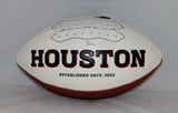 Brian Cushing Autographed Houston Texans Logo Football *Right- JSA Witnessed Auth