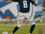 Marcus Mariota Autographed Tennessee Titans 8x10 Passing PF. Photo- JSA W Auth