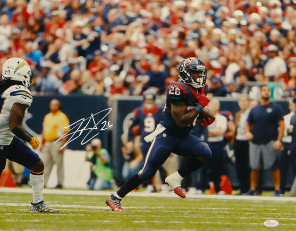 Lamar Miller Autographed Houston Texans 16x20 Against Chargers Photo- JSA W Auth