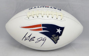 LeGarrette Blount Autographed New England Patriots Logo Football- JSA W Auth