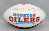 Bruce Matthews Autographed Houston Oilers Logo Football With HOF- JSA W Auth