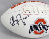 Chris Spielman Autographed Ohio State Buckeyes Logo Football- JSA Witnessed Auth