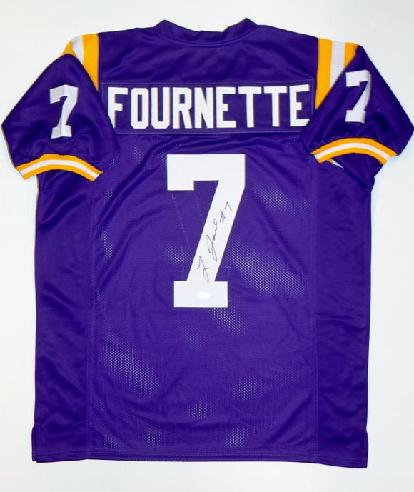 Leonard Fournette Autographed Purple College Style Jersey- JSA Authenticated Image 1