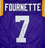 Leonard Fournette Autographed Purple College Style Jersey- JSA Authenticated Image 2