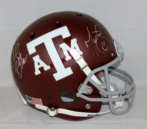 Michael Bennett Martellus Bennett Signed Texas A&M Aggies F/S Helmet- JSA W Auth