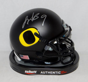 LeGarrette Blount Autographed Oregon Ducks Black Mini Helmet- JSA Witnessed Auth